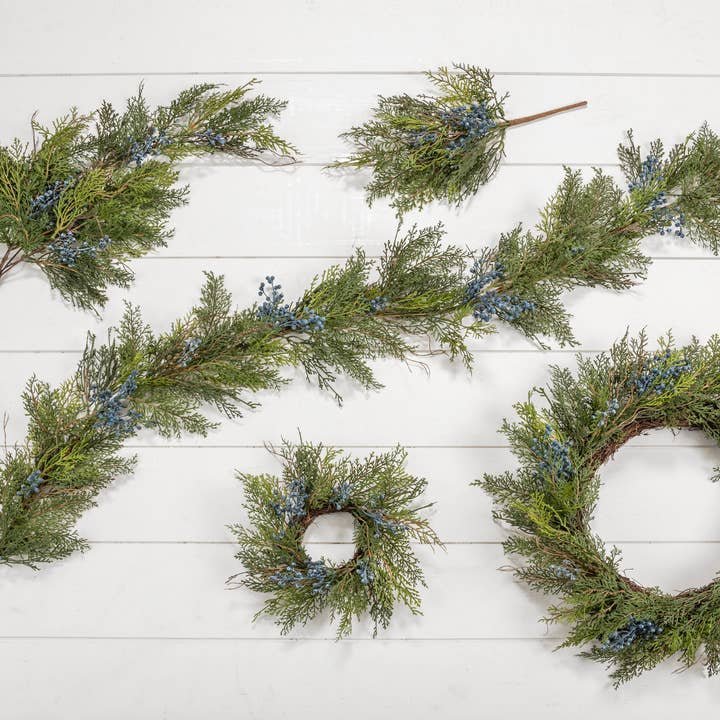 Ragon House - Wholesale Artificial Plant - 18" CEDAR & BERRIES PICK4