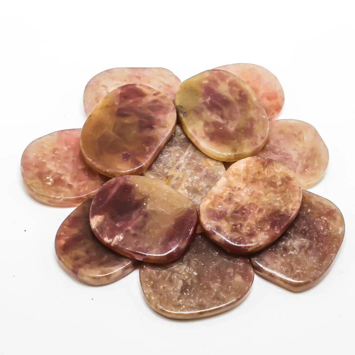 Quasar Gems USA - Wholesale Spiritual Stone/Crystal - Strawberry Quartz Smooth Large 1/2Kg-2lbs