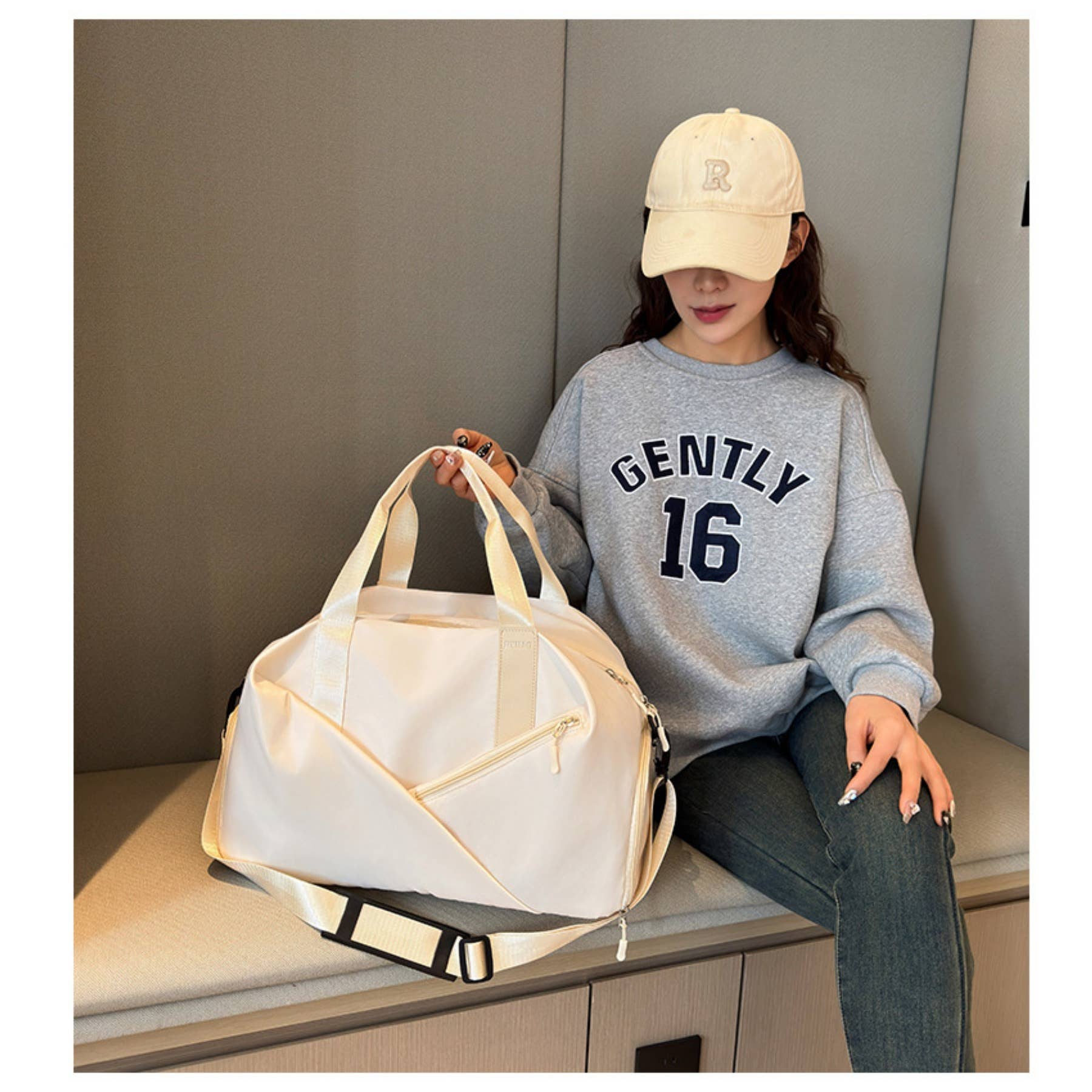 wandf - Vente Sac de voyage – femme - Sac de sport de voyage et de fitness - Séparation étanche pour le mouillé et le sec14