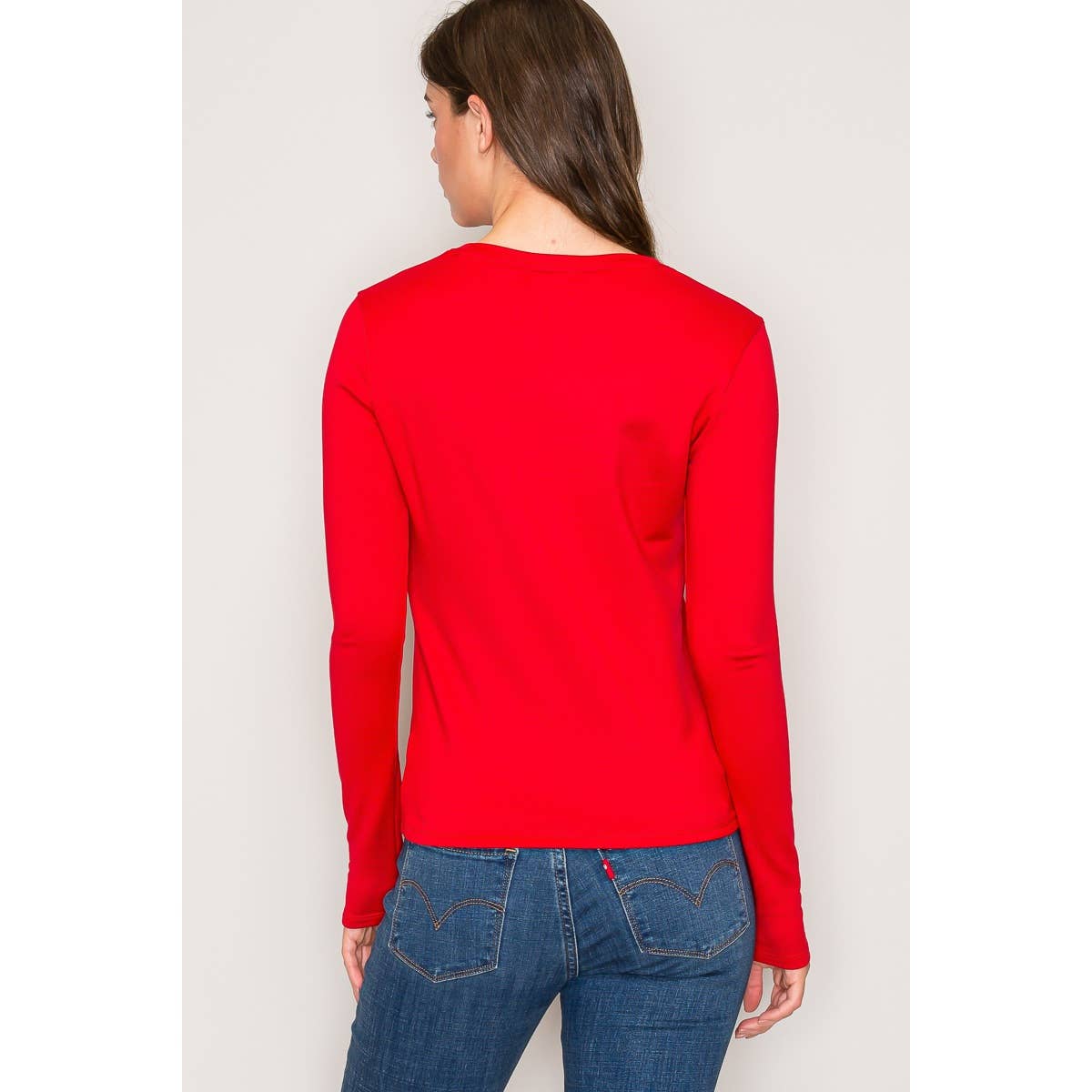 Popular 21 - Wholesale Knit Top - Women's - Fleece Lined Crew Neck Long Sleeve Top11