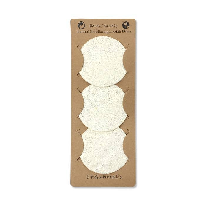 3.5" Loofah Discs Packaged (3Pcs) for wholesale by Sponges Direct