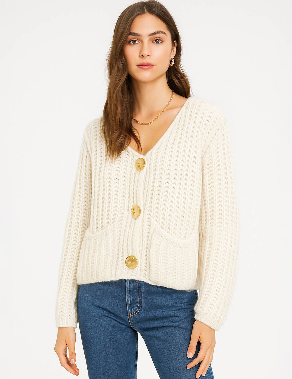 Sweetkama - Vente Cardigan – femme - Cardigan épais uni tendance pour femmes SKT46378