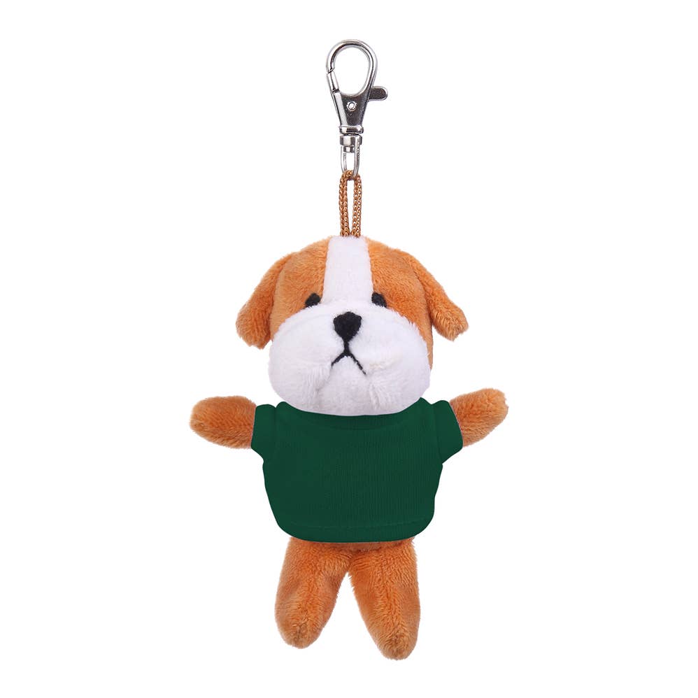 Plushland - Wholesale Keychain – Unisex - 4" Keychain - Bulldog with customized shirt3