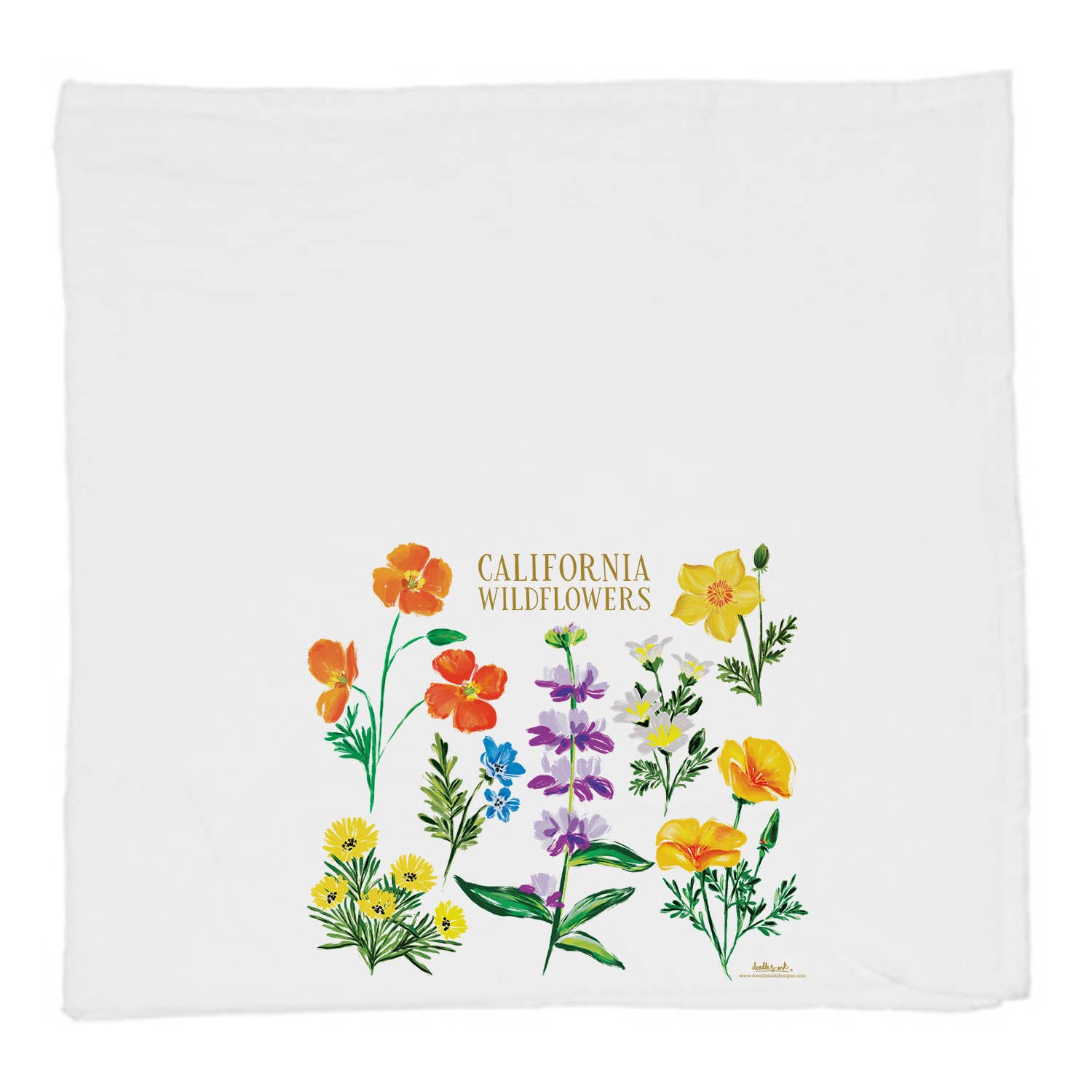 doodles.ink. – wholesale Tea towel – California Wildflowers Tea Towel1