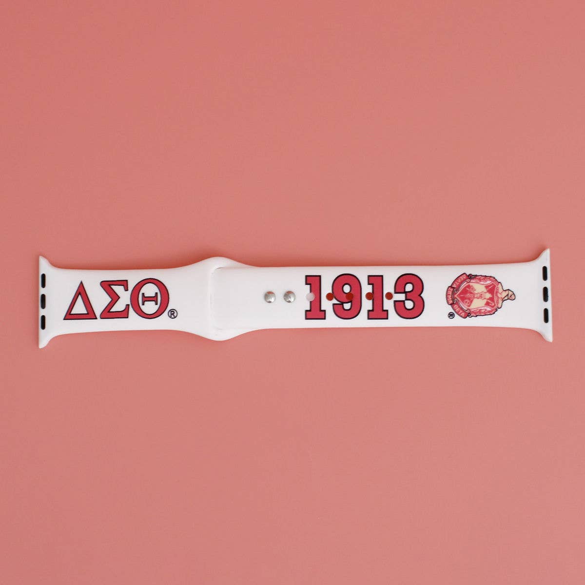 DST Sorority White Red 1913 Watch Band Strap Women for wholesale on Faire3