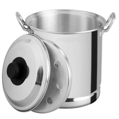 Vasconia Marmite à vapeur de 5,3 litres avec plateau, faitout et couvercle en aluminium pour la vente par Vasconia