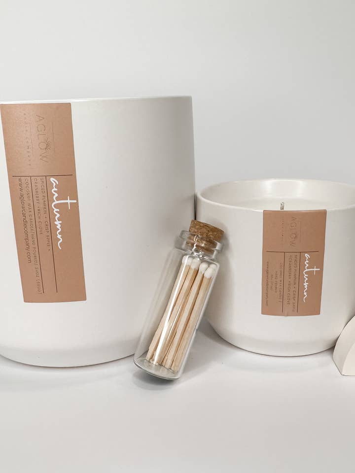 AUTUMN -
Spiced Pumpkin + Crisp Apple + Cranberry + Clove for wholesale by Aglow Candle Company