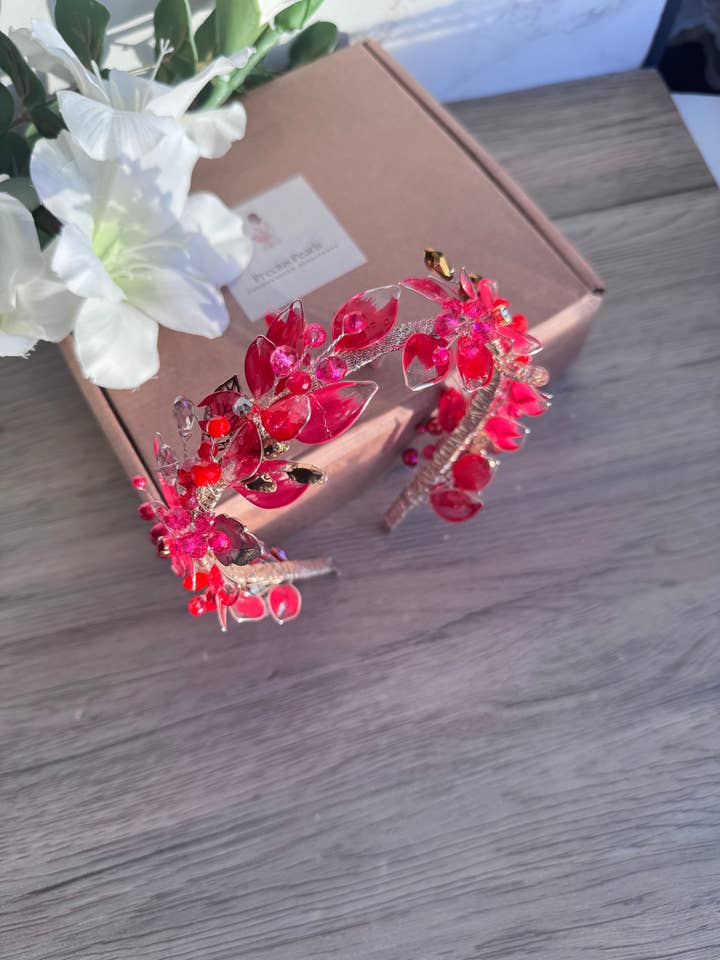 Fuchsia et Rouge pour la vente par Preciuspearls