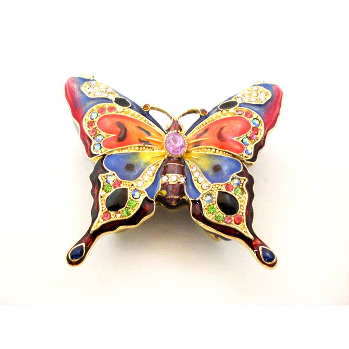 Ciel Collectables – wholesale Jewellery box/organiser – Butterfly Trinket Box with Monarch Coloration