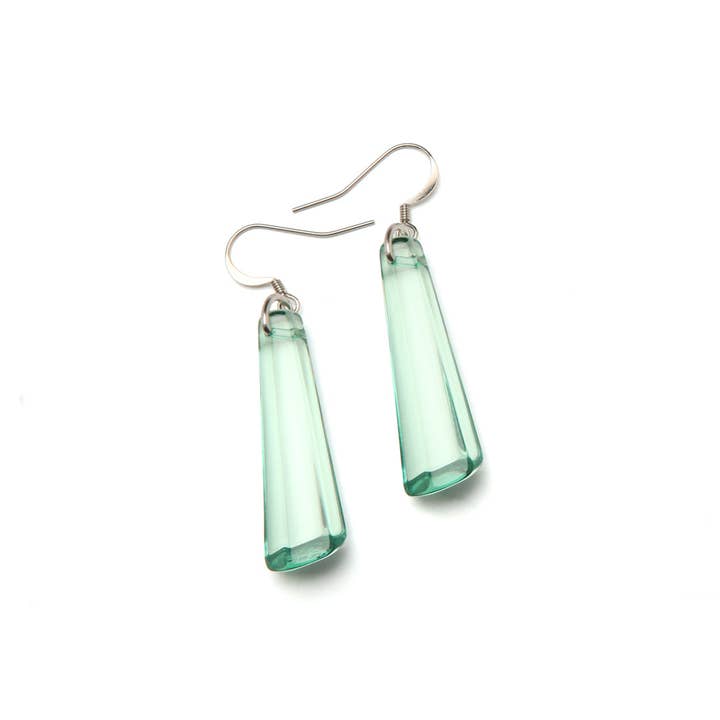 Crystal Drop Earring Sea Mist for wholesale by PONO by Joan Goodman