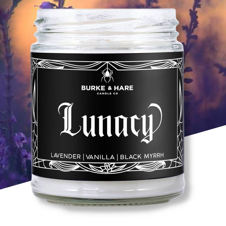 Burke & Hare Co - Wholesale Jar/Filled Candle - Lunacy – Moon Inspired Lavender Candle – Witchy Home Decor0