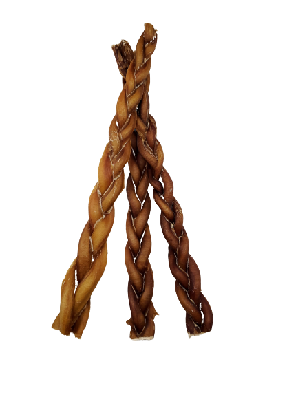 Dibo Pet Foods - Wholesale Pet Treats - Dog - Braided Bully Stick – Low Odor Pizzle – STANDARD - 12"9