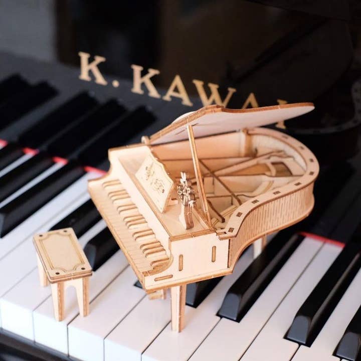Hands Craft - Wholesale Puzzle - Kids - 3D Laser Cut Wooden Puzzle: Piano5