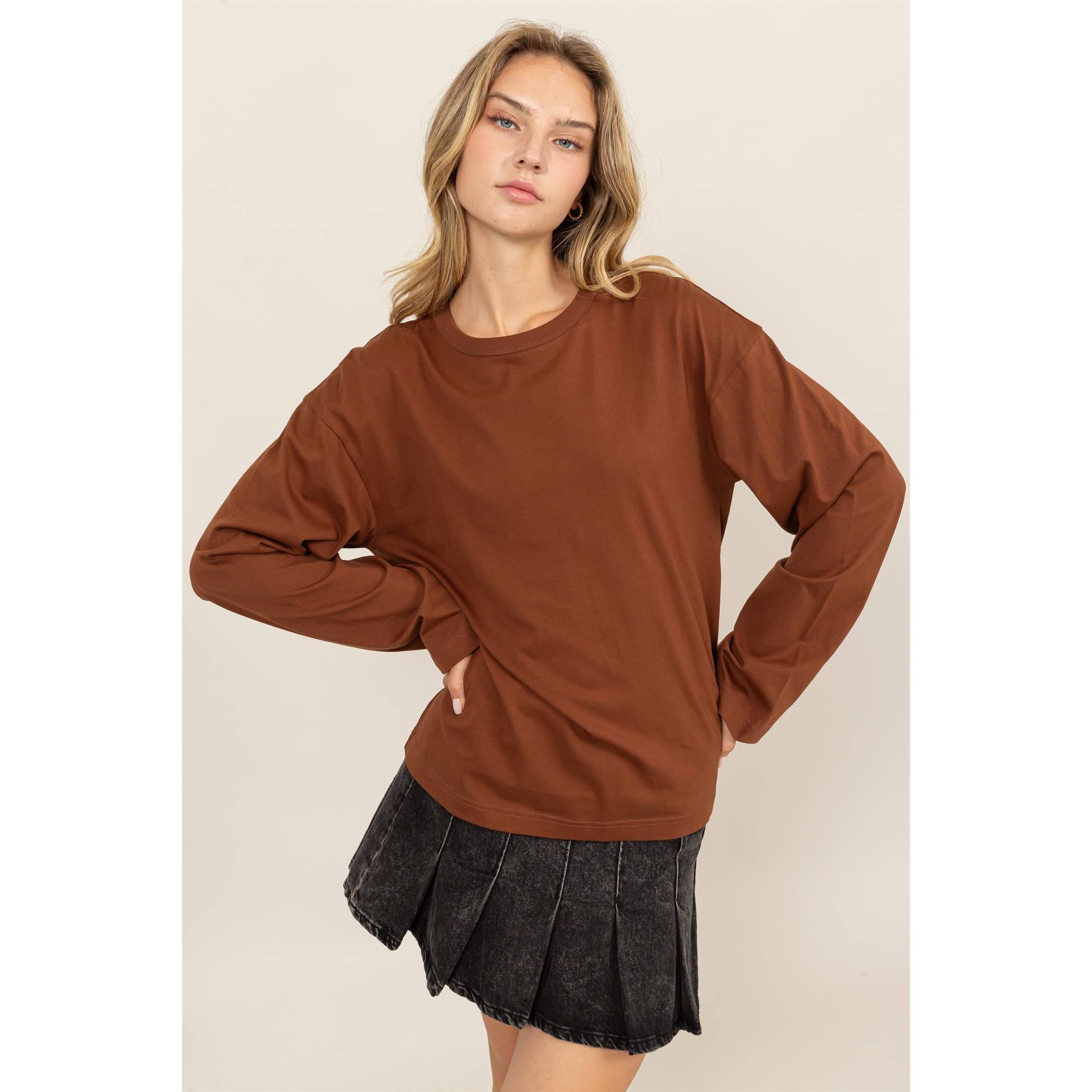 HYFVE – wholesale T-shirt (utan tryck) – Dam – Långärmad T-shirt med rund hals13