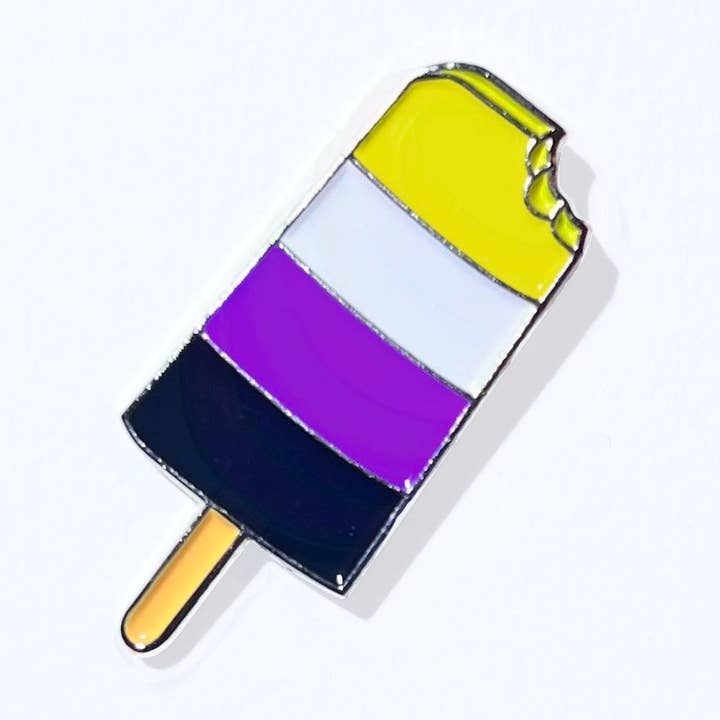 Nonbinary - Pride Popsicles Pin for wholesale by Noellita Bonita