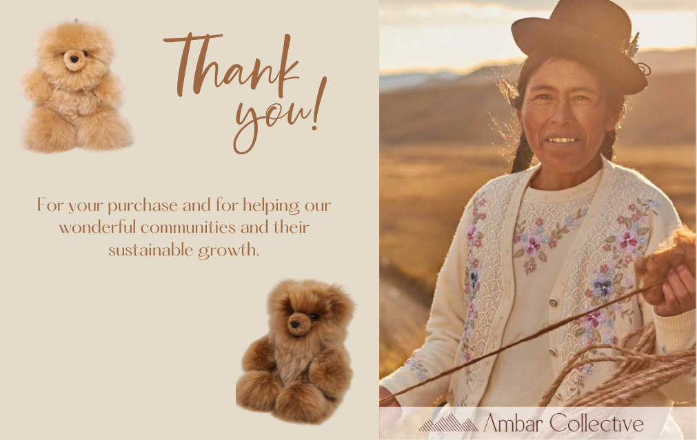 AMBAR COLLECTIVE - Wholesale Stuffed/Plush Toy - Kids & Baby - Alpaca Fur Plushie - Bears all sizes.11