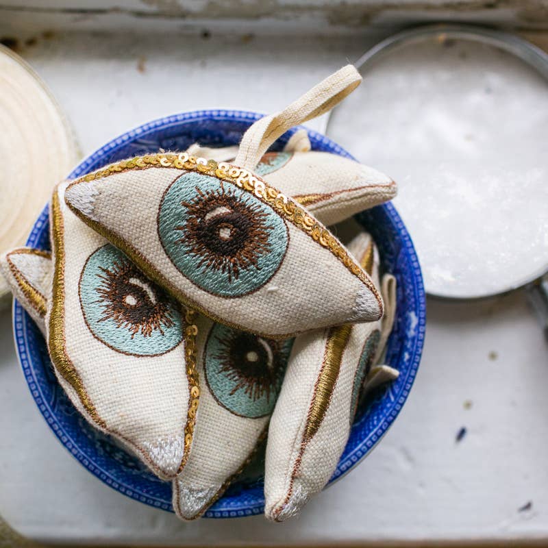 Skippy Cotton - Wholesale Ornament - Evil Eye, Cotton & Lavender stuffed Ornament, Token6