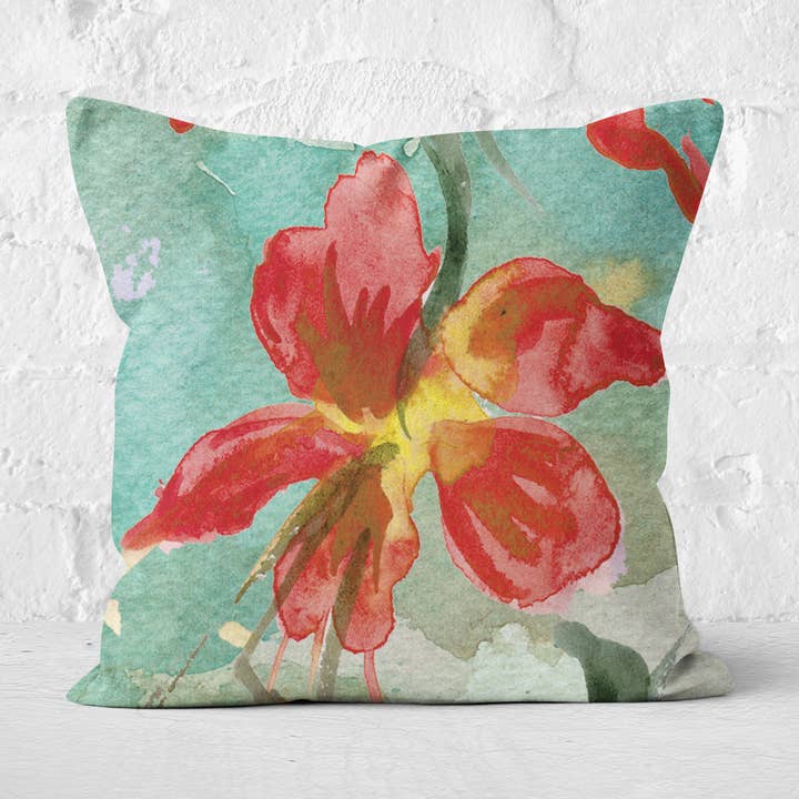 Splash Poppy Cushion for wholesale by Claire Louise