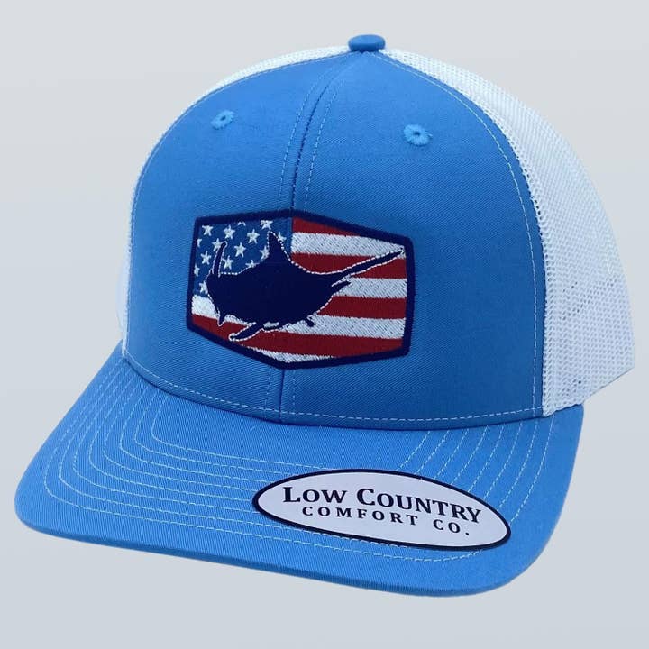Freedom Series Marlin Columbia Blue/White Hat for wholesale by Riverbed Threads