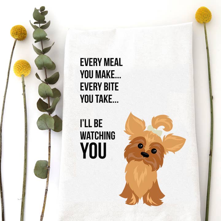 YORKIE - TEA TOWEL for wholesale by Wildwood Landing