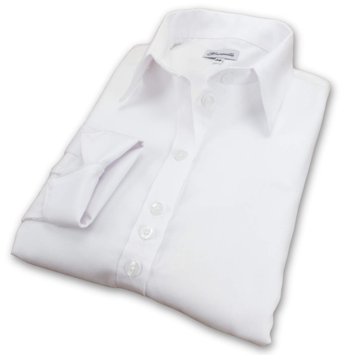 Salamander Shirts Ltd – wholesale Buttoned-down shirt – Women's – Grenouille Ladies Long Sleeve White Oxford Shirt3