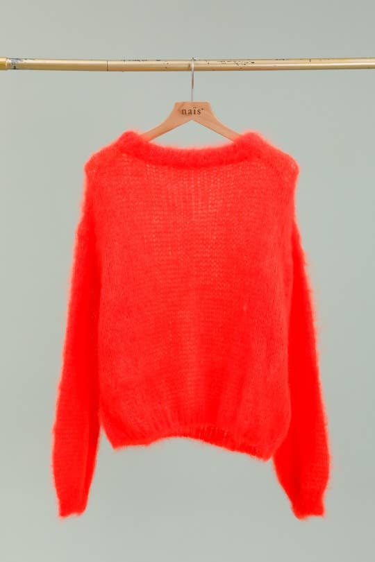 NAÏS PARIS - Wholesale Knit Sweater - Women's - Round neck long sleeve sweater in 80% kid mohair19