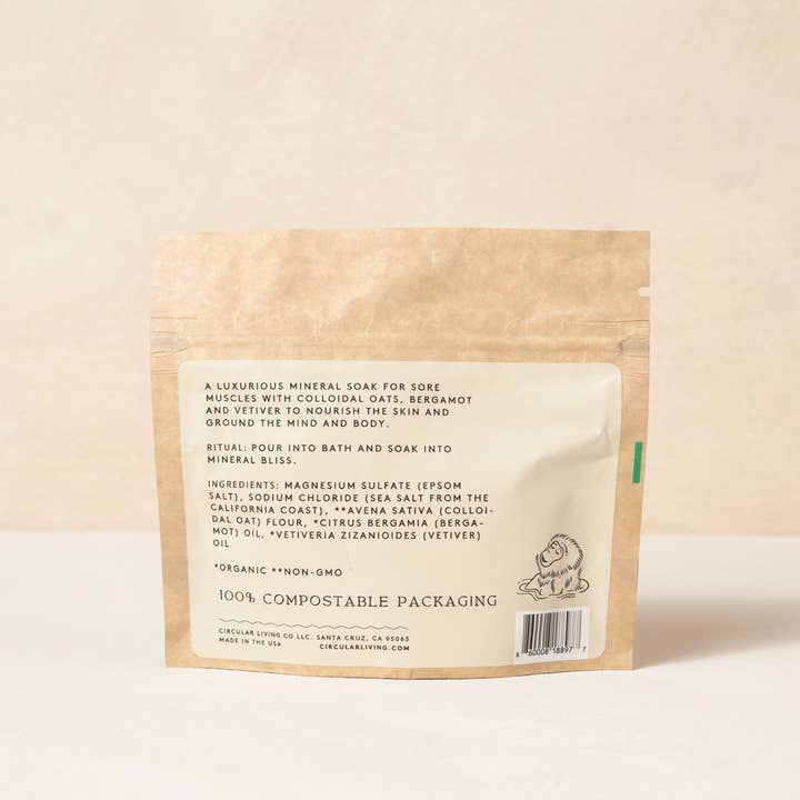 Circular Living - Wholesale Bath soak/milk - Mineral Bath Soak Sachet, Vetiver & Bergamot1
