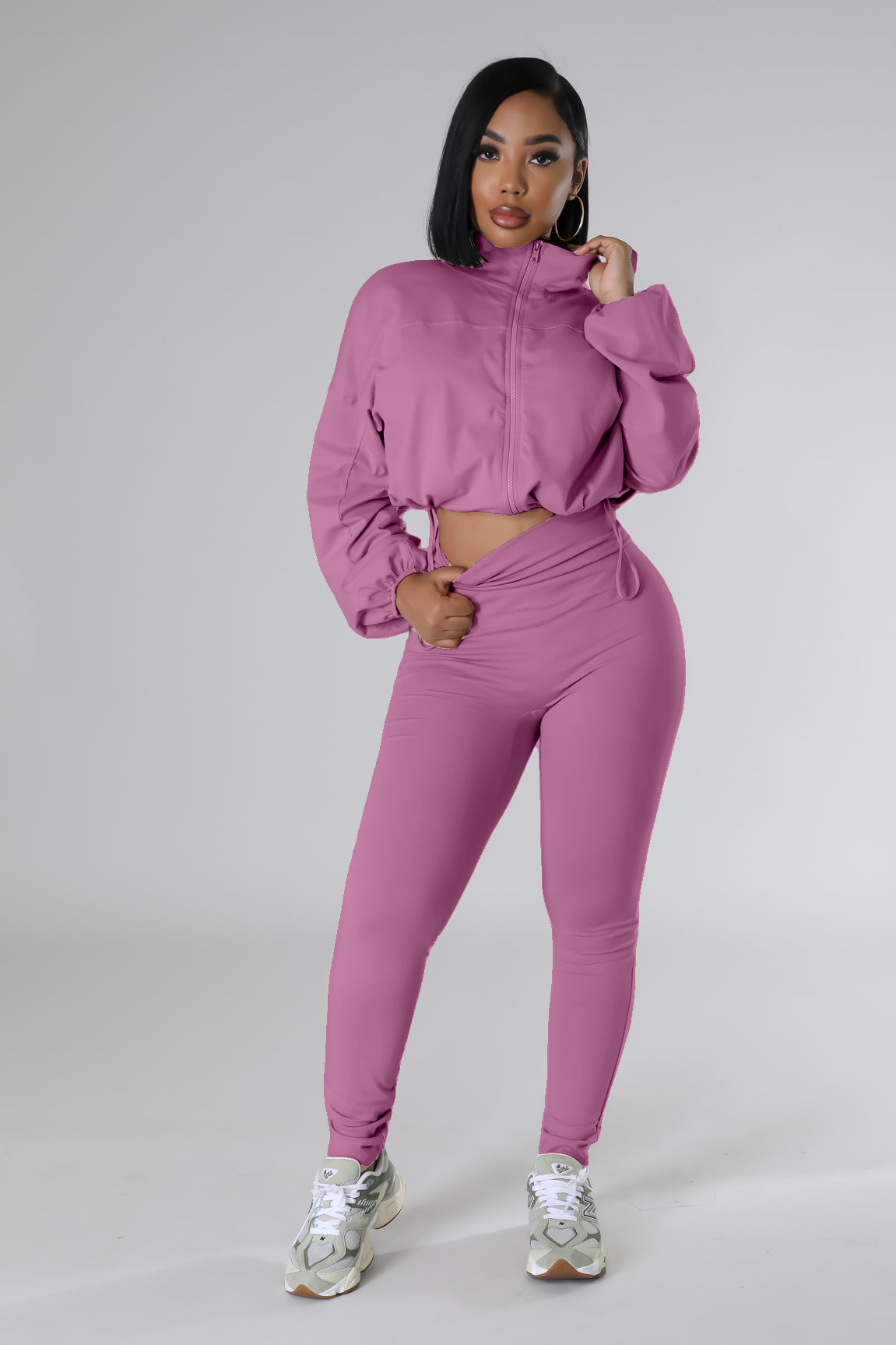 5besties inc - Vente Ensemble haut et pantalon (PAS d'intérieur) - Femme - ENSEMBLE COUPE-VENT ZIPPÉ ET LEGGING5