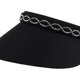 Coco Crystal Custom Logo Visor for wholesale by dolly mama designs, inc