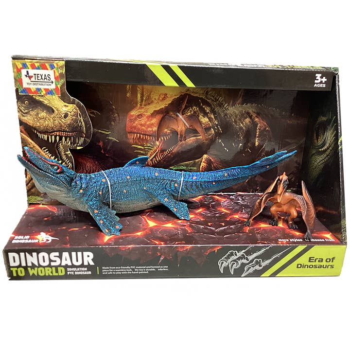 Aquatic Dinosaur Figurine and Pterosaur Figurine, Window Box for wholesale by Texas Toy Distribution