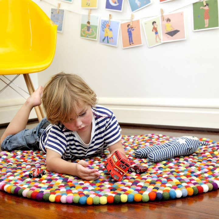 Happy as Larry Original multicolor vilten bolletjeskleed voor wholesale door Walk on Me