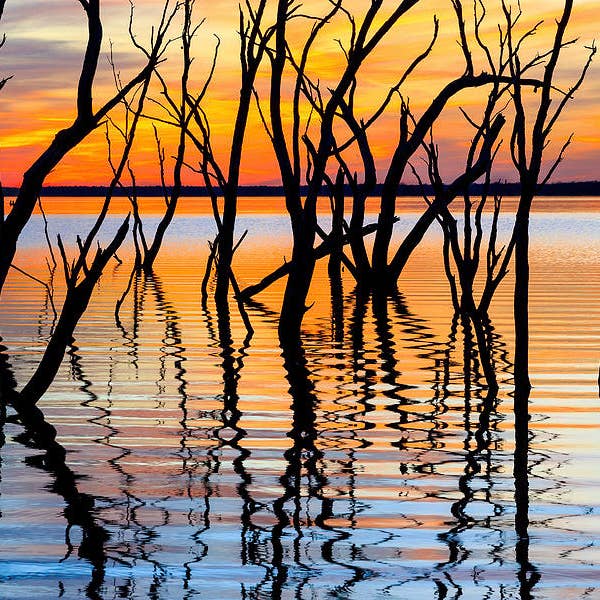 Impression d'art de couchers de soleil sur le lac Texas TLS284 pour la vente par Breaking Rules Photography