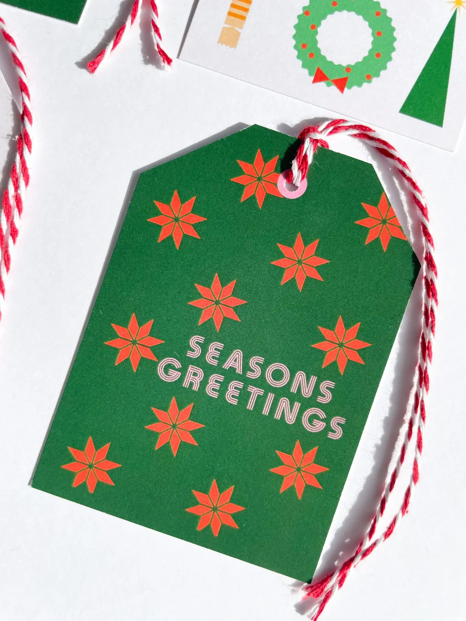 Bon Femmes - Wholesale Gift Tag - Seasons Greetings Gift Tag Set of 65