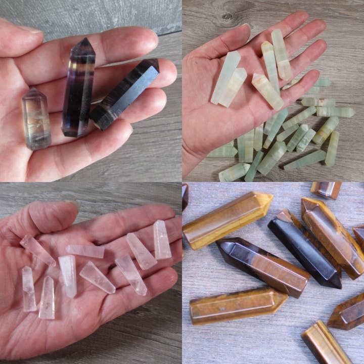 Keystone Crystals - Wholesale Spiritual Stone/Crystal - Small Gemstone Obelisk Points for Wire Wrapping or Gridding10