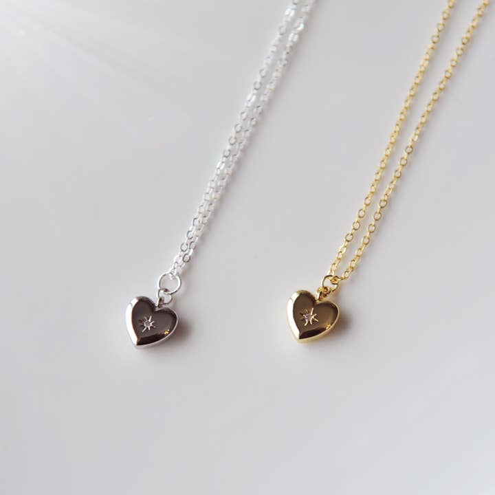 Solid hjerte halskæde for engroshandel hos Oh So Lovely