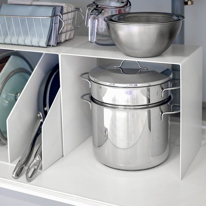 Yamazaki Home - Wholesale Kitchen Storage/Organizer - Tower Riser (Set of 2) - Steel3