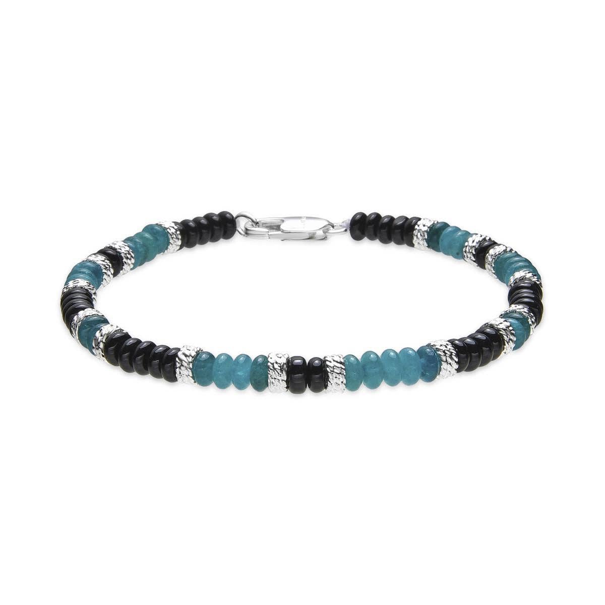 Luxenter – wholesale Pärlarmband – Pulsera Luxenter i silverfinish och Onyx - Ekap