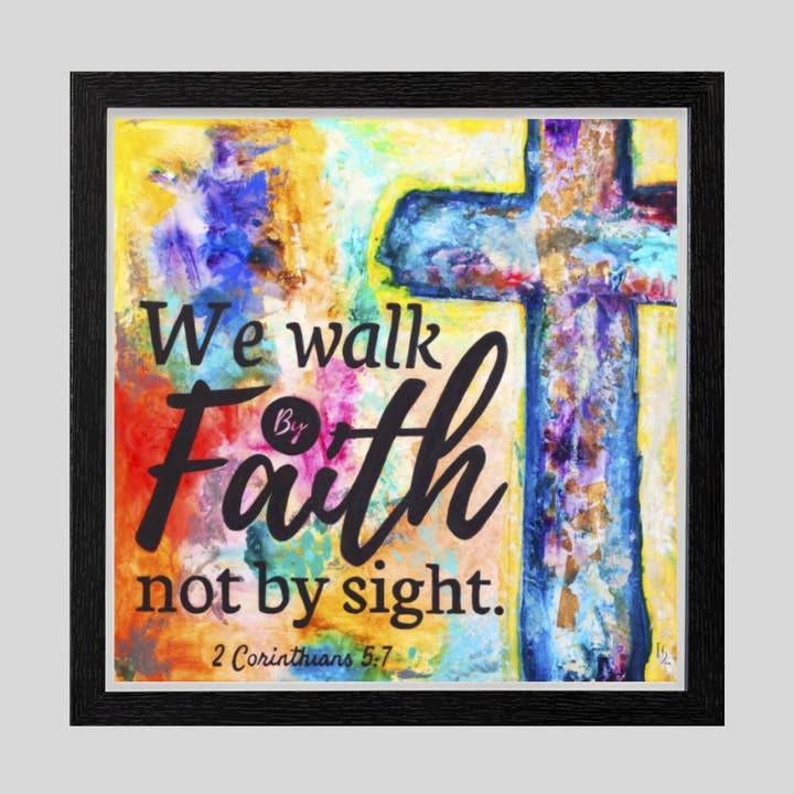 We walk by faith - Framed Interactive Wall Art for wholesale by Dara Arts & Gifts
