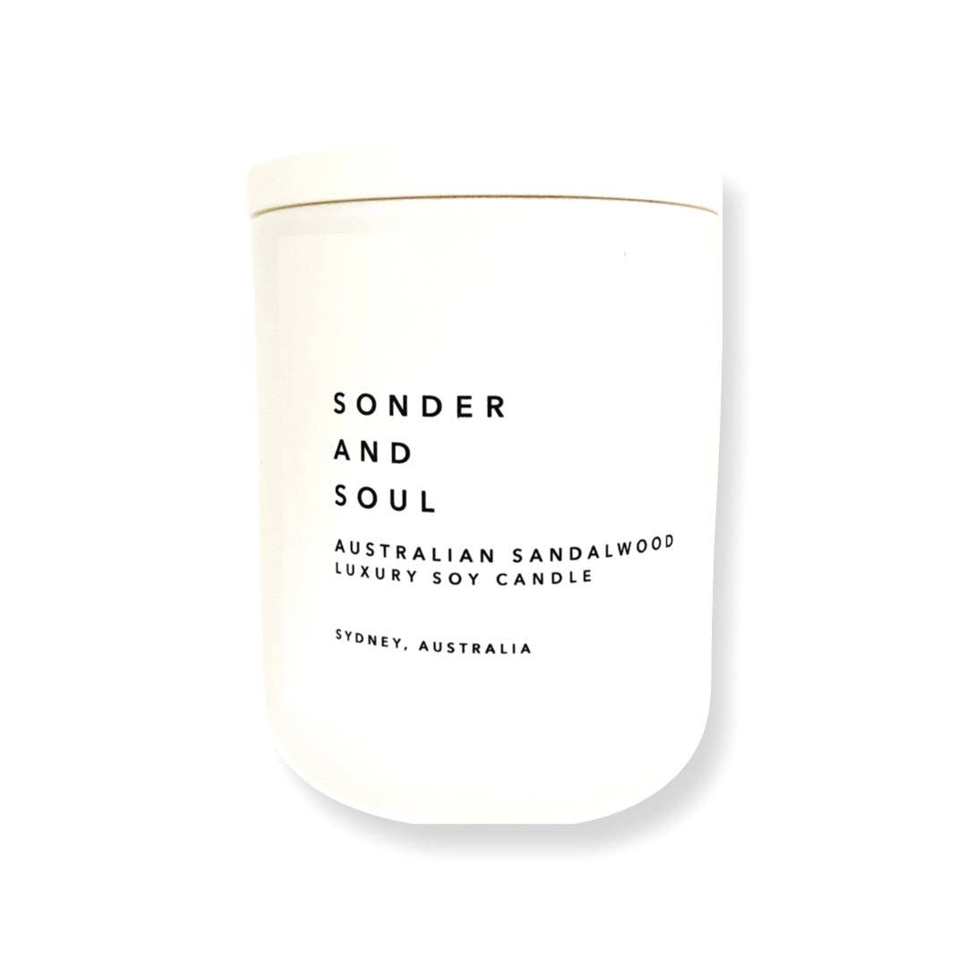 Sonder and Soul - Wholesale Jar/filled candle - Australian Sandalwood Soy Candle