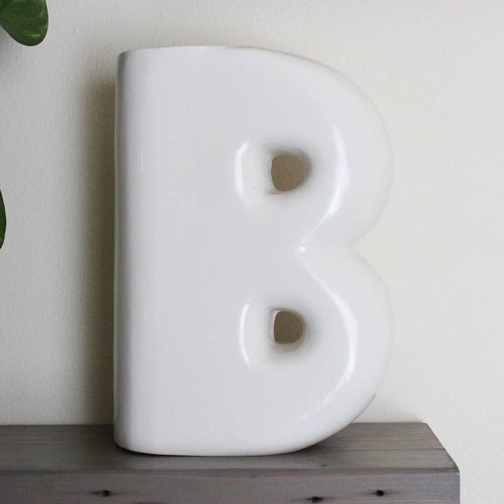 Ceramic Vase | Letter B for wholesale by Studio Patenaude