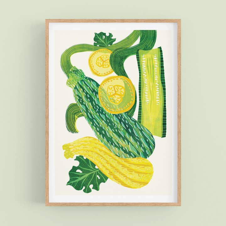 Courgette Art Print for wholesale by Astrid Weguelin Illustration