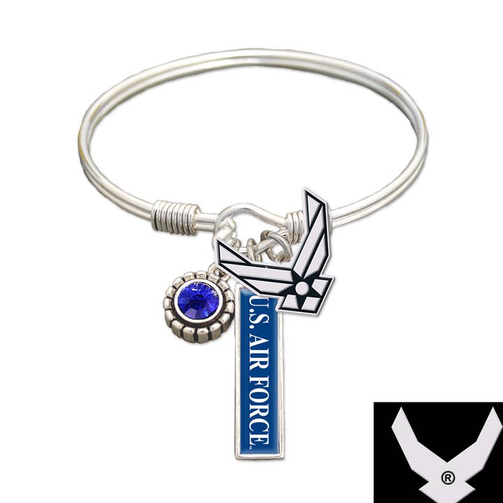 U.S. Air Force Triple Charm Bracelet for wholesale by From The Heart