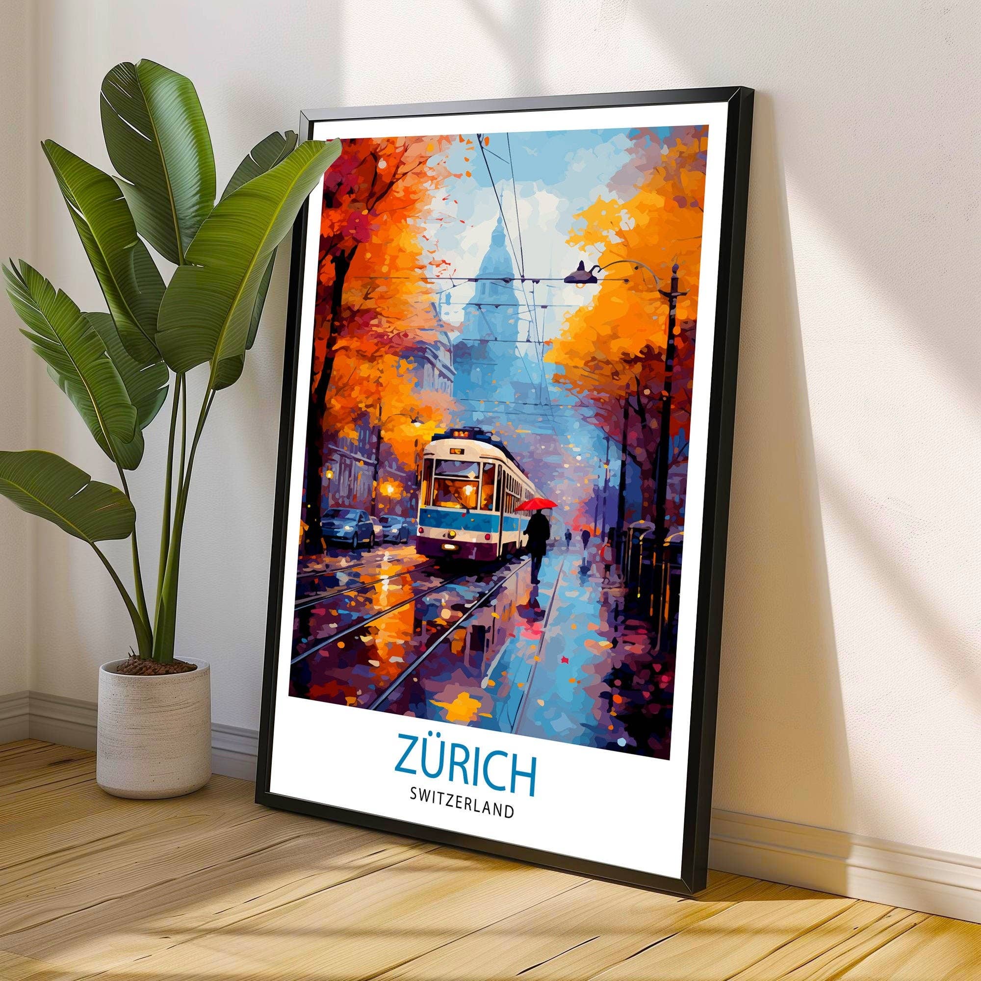 InkNPrintz – wholesale Art print – Zurich Switzerland Travel Poster Zurich4