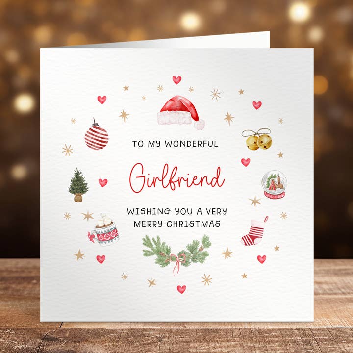 Girlfriend Christmas Card for wholesale by Swale Studios