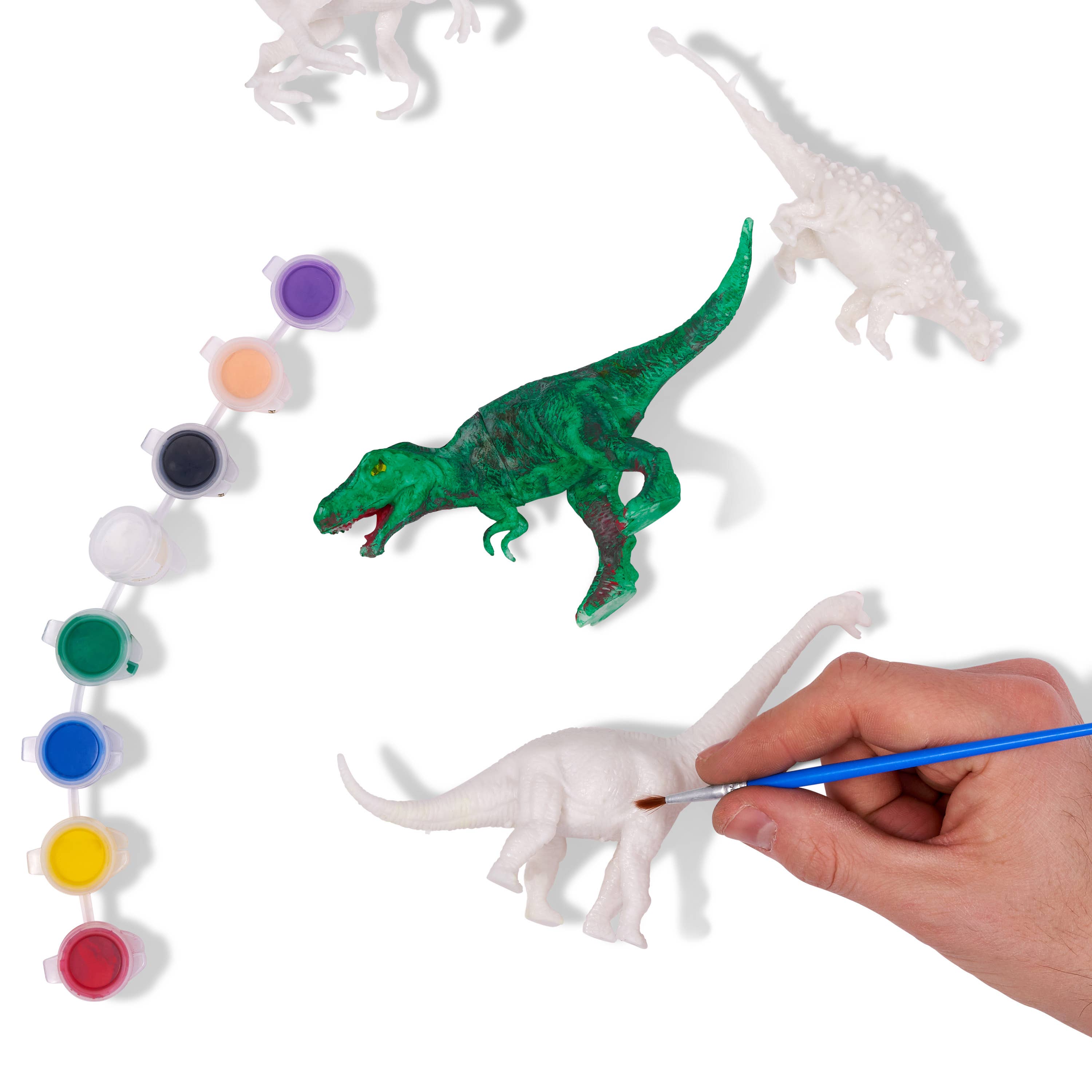 The Twiddlers - Vendita all'ingrosso Kit per lavoretti fai da te - Bambini - Kit da 15 pezzi Paint Your Own Dinosauri, include statuette7