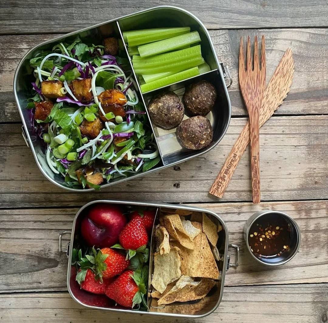 Goodly Gosh - Wholesale Lunch bag/box - Large Stainless Steel Bento Box | 3-Compartment Reusable Lunch Box3