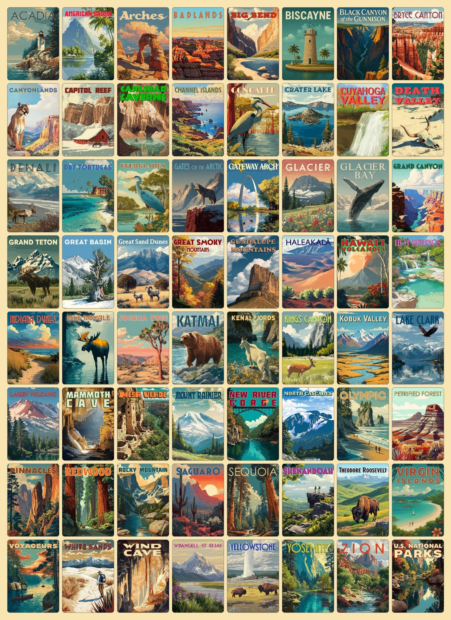 Final Piece Puzzles - Wholesale Puzzle - Adult - No. 9- National Parks1