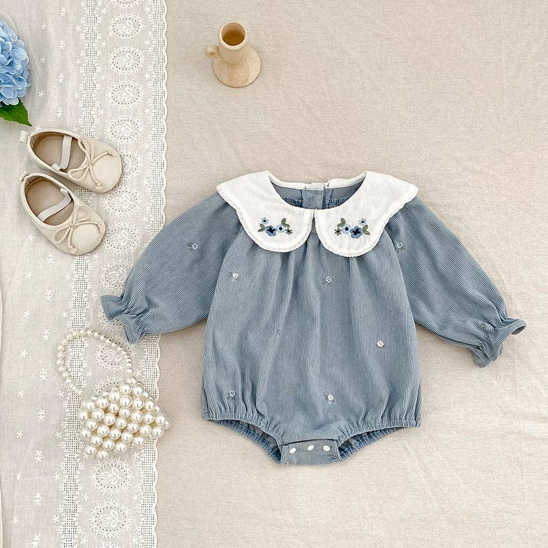 MyKids-USA® - Wholesale Clothing Set - Baby - Autumn Baby Girls Flowers Embroidered Pattern Long-sleeved bodysuit and Dress – Princess Sister Matching Set2