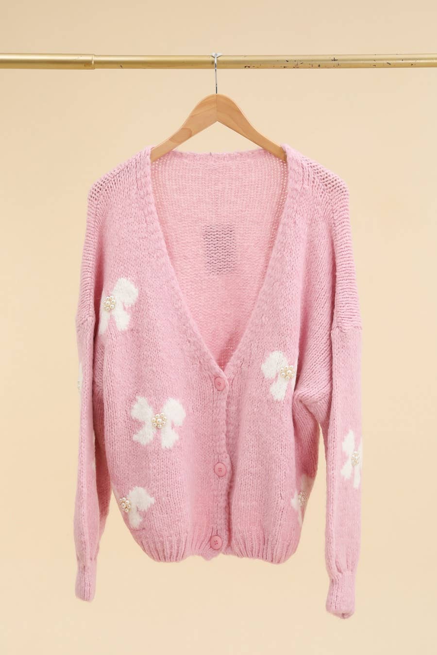 LÉA & LUC - Vente Pull en maille – femme - Gilet motif papillon avec perle REF. 2066629