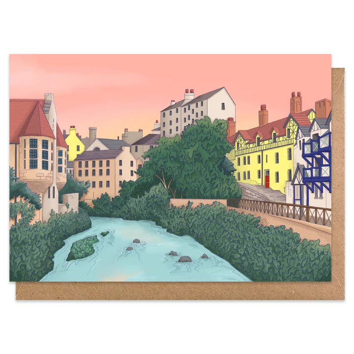Dean Village Card for wholesale by Neon Magpie